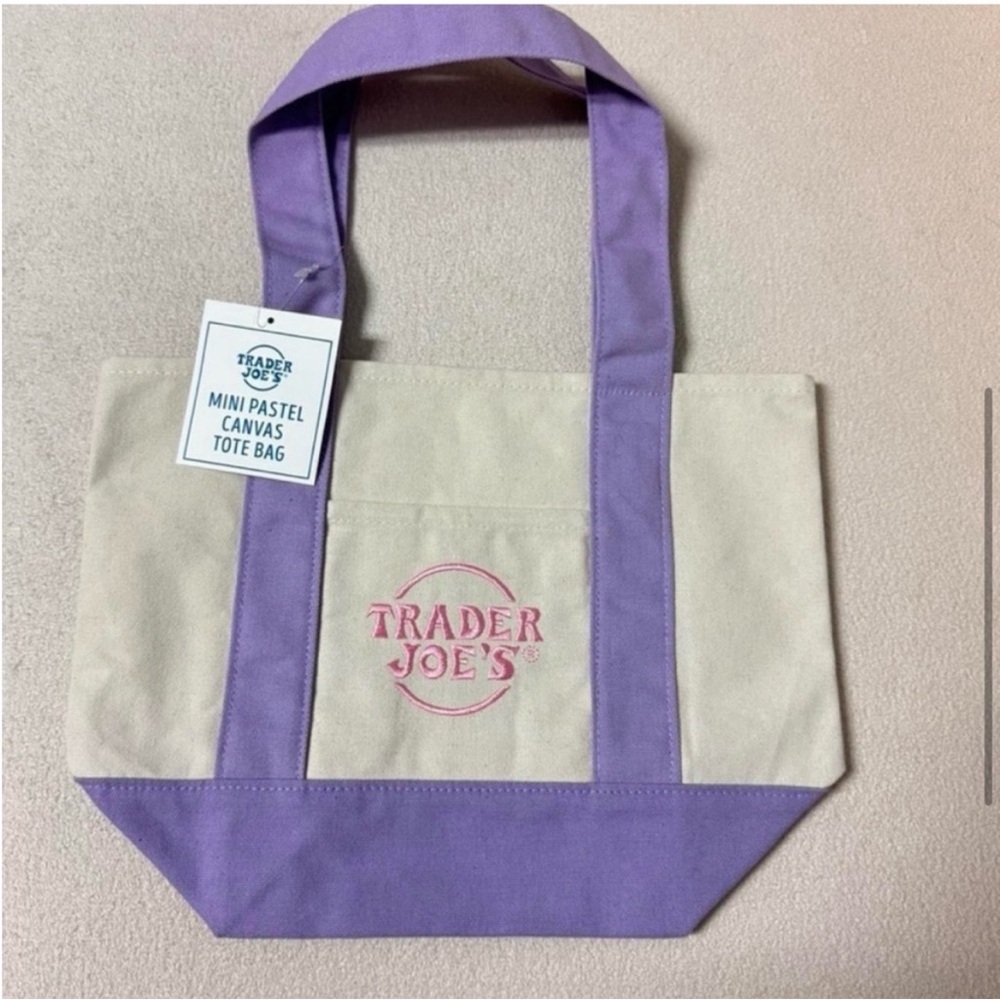 Trader Joe's Mini Canvas tote- NEW With Tag Limited Edition- Purple
$20
